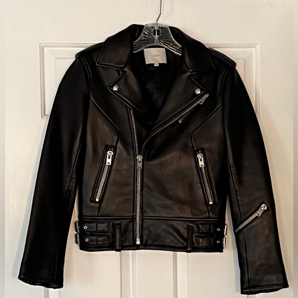IRO Lamb Leather Biker Jacket
